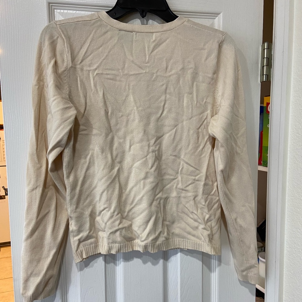 Cream Button-Up Sweater - Picture 2 of 3